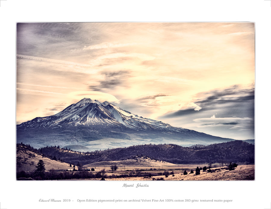 Velvet Fine Art print of photo art 'Mount Shasta - 5512'