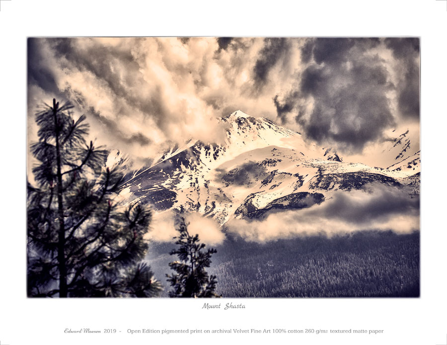 Velvet Fine Art print of photo art 'Mount Shasta - 5632'