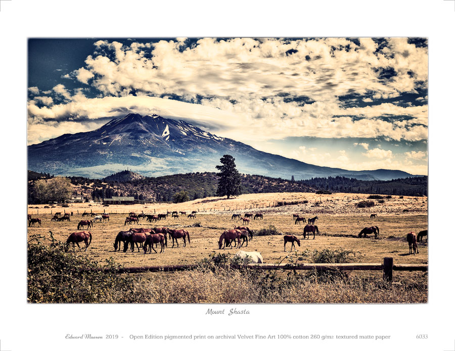 Velvet Fine Art print of photo art 'Mount Shasta - 6033'