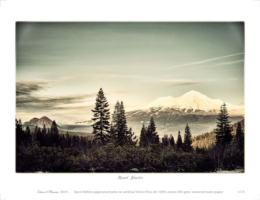 Velvet Fine Art print of photo art 'Mount Shasta - 6118'