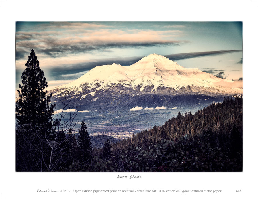 Velvet Fine Art print of photo art 'Mount Shasta - 6131'