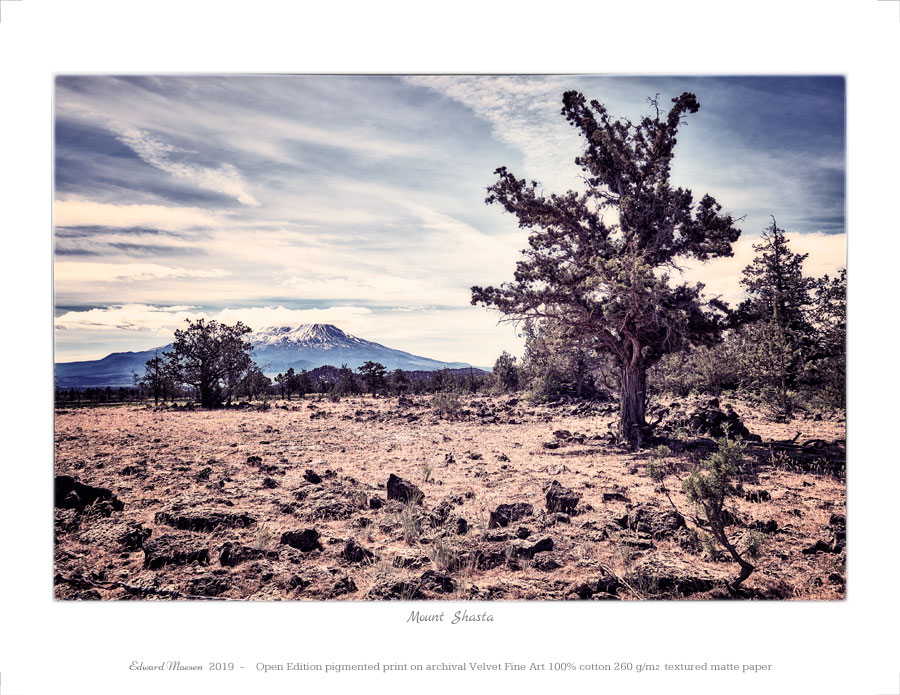 Velvet Fine Art print of photo art 'Mount Shasta - 6307'