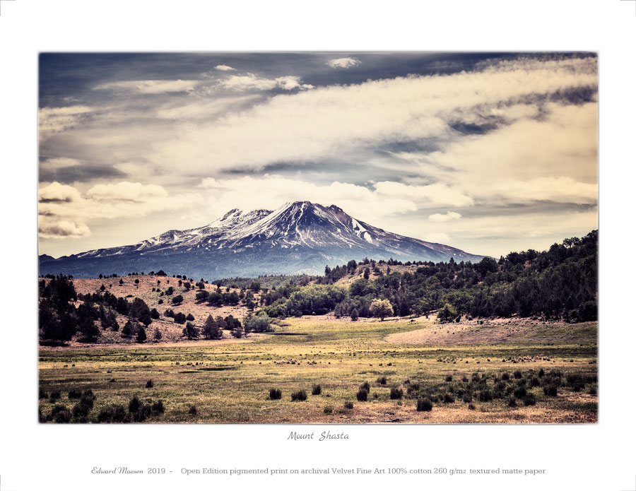 Velvet Fine Art print of photo art 'Mount Shasta - 6313'
