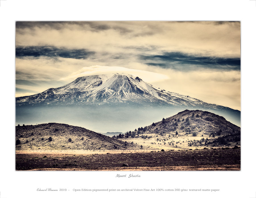 Velvet Fine Art print of photo art 'Mount Shasta - 6592'