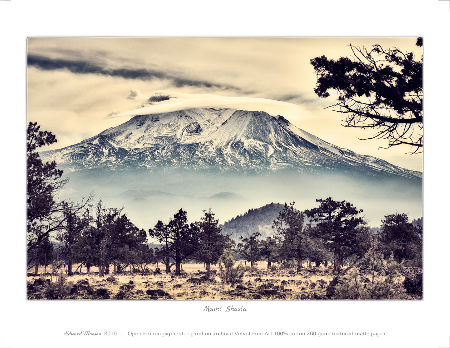 Velvet Fine Art print of photo art 'Mount Shasta - 6595'